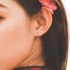 Boucles d'oreilles femme pendantes - améthyste - Or 18 Carats - vue V2