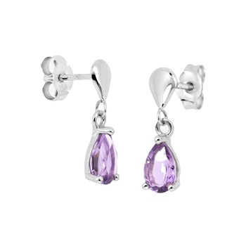 Boucles d'oreilles femme - améthyste - Or 18 Carats