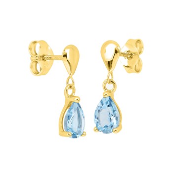 Boucles d'oreilles femme - topaze - Or 18 Carats