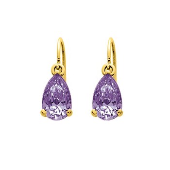 Boucles d'oreilles femme - améthyste - Or 18 Carats