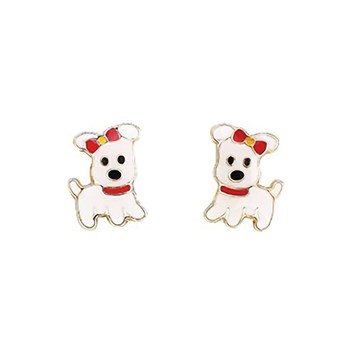 Boucles d'oreilles enfant - Or 18 Carats - Chien