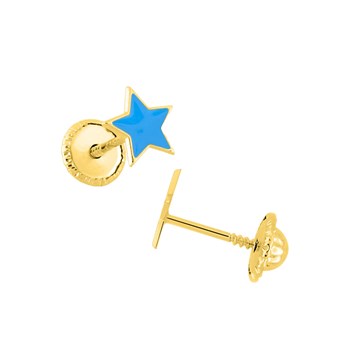 Boucles d'oreilles enfant - Or 18 Carats - Etoile