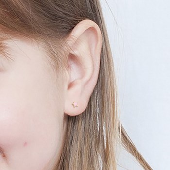 Boucles d'oreilles enfant - Or 18 Carats - Etoile