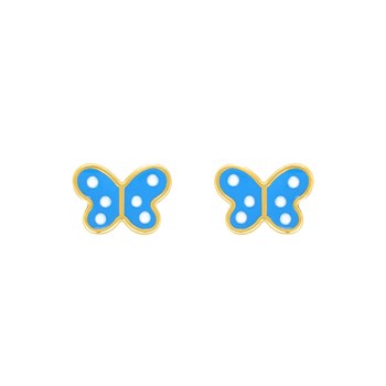 Boucles d'oreilles enfant - Or 18 Carats - Papillon
