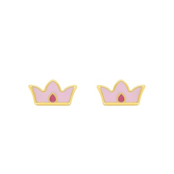 Boucles d'oreilles enfant - Or 18 Carats - Princesse