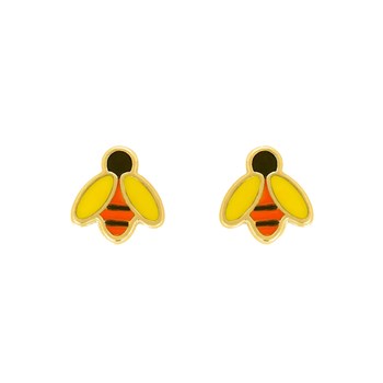 Boucles d'oreilles enfant - Or 18 Carats - Abeille
