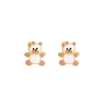 Boucles d'oreilles enfant - Or 18 Carats - Nounours
