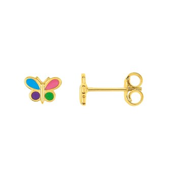 Boucles d'oreilles enfant - Or 18 Carats - Papillon