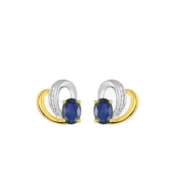 Boucles d'oreilles femme - saphir - Or 18 Carats