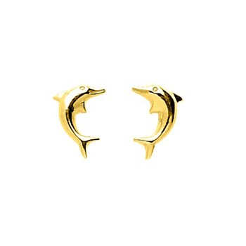 Boucles d'oreilles Enfant - Or 18 Carats - Dauphin
