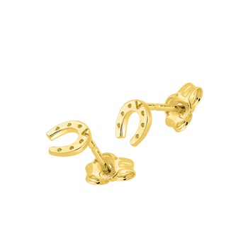 Boucles d'oreilles Enfant - Or 18 Carats - fer à cheval