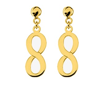 Boucles d'oreilles Enfant pendantes infini - Or 18 Carats
