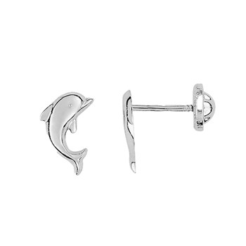 Boucles d'oreilles enfant - Or 18 Carats - Dauphin