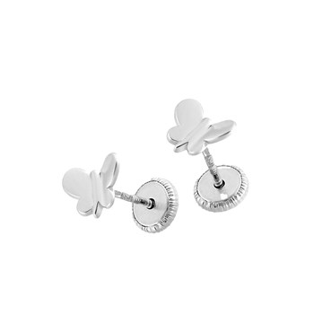 Boucles d'oreilles enfant - Or 18 Carats - Papillon