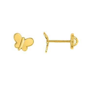 Boucles d'oreilles enfant - Or 18 Carats - Papillon