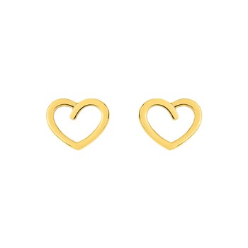 Boucles d'oreilles enfant - Or 18 Carats - Coeur
