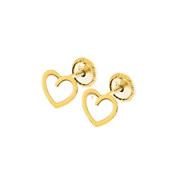 Boucles d'oreilles enfant - Or 18 Carats - Coeur