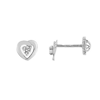 Boucles d'oreilles femme - Oxyde de zirconium - Or 18 Carats