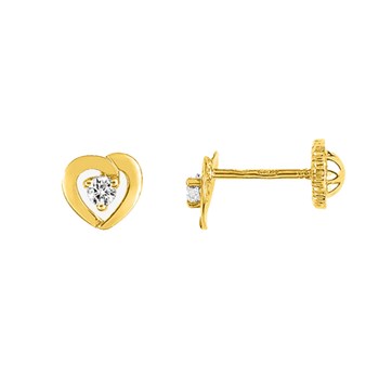 Boucles d'oreilles femme - Oxyde de zirconium - Or 18 Carats