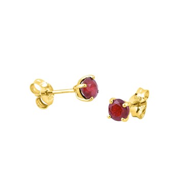 Boucles d'oreilles femme - Rubis - Or 18 Carats