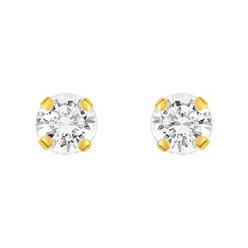 Boucles d'oreilles femme - Oxyde de zirconium - Or 18 Carats