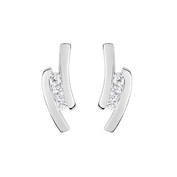 Boucles d'oreilles femme - Oxyde de zirconium - Or 18 Carats