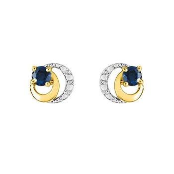 Boucles d'oreilles femme - Saphir - Or 18 Carats