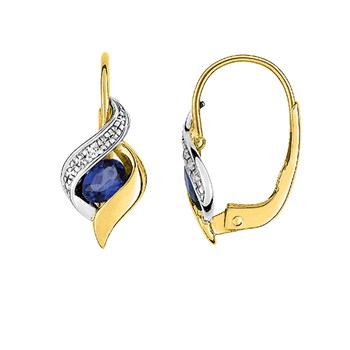 Boucles d'oreilles femme - Saphir - Or 18 Carats