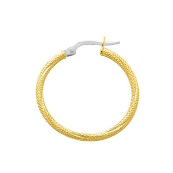 Créoles fantaisie Femme - Or 18 Carats - Diamètre 20mm