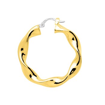 Créoles fantaisie Femme - Or 18 Carats - Diamètre 20mm