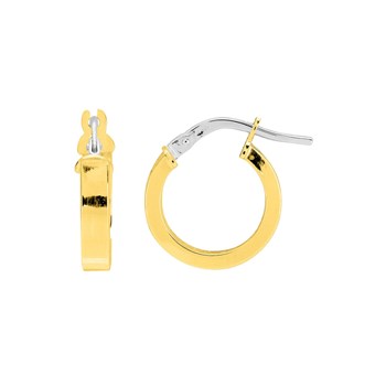 Créoles fantaisie  Femme - Or 18 Carats - Diamètre 10mm