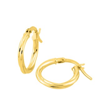 Créoles torsadées Femme - Or 18 Carats - Diamètre 10mm