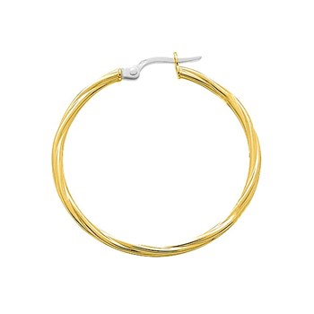 Créoles torsadées Femme - Or 18 Carats - Diamètre 30mm