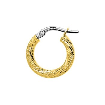 Créoles fantaisie Femme - Or 18 Carats - Diamètre 10mm