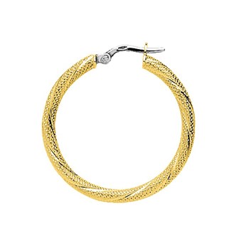 Créoles Femme - Or 18 Carats - 25mm de diamètre