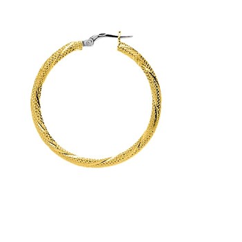 Créoles fantaisie Femme - Or 18 Carats - Diamètre 35mm