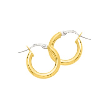 Créoles lisses Femme - Or 18 Carats - Diamètre 10mm