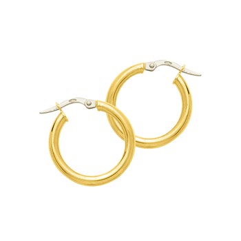 Créoles lisses Femme - Or 18 Carats - Diamètre 15mm