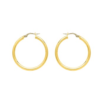 Créoles lisses Femme - Or 18 Carats - Diamètre 25mm