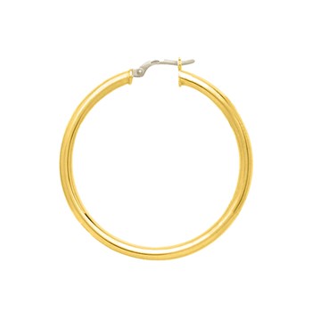 Créoles lisses Femme - Or 18 Carats - Diamètre 35mm