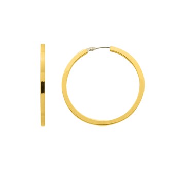 Créoles fantaisie Femme - Or 18 Carats - Diamètre 30mm