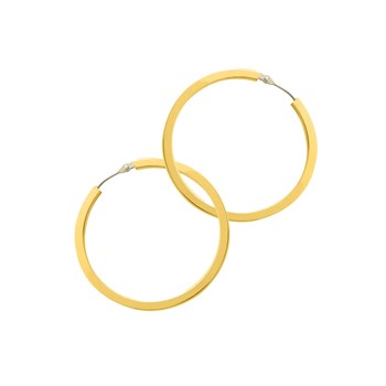 Créoles fantaisie Femme - Or 18 Carats - Diamètre 30mm