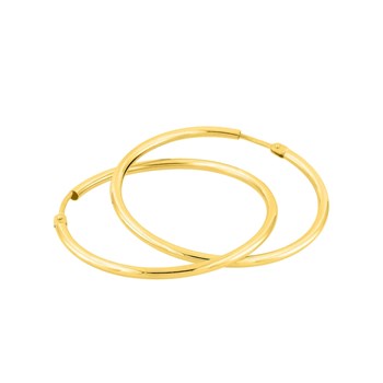 Créoles lisses Femme - Or 18 Carats - Diamètre 30mm