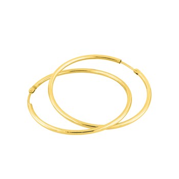 Créoles lisses Femme - Or 18 Carats - Diamètre 35mm