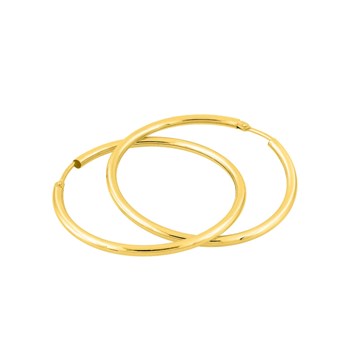 Créoles lisses Femme - Or 18 Carats - Diamètre 35mm