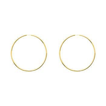 Créoles lisses Femme - Or 18 Carats - Diamètre 65mm