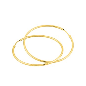 Créoles lisses Femme - Or 18 Carats - Diamètre 40mm