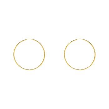 Créoles lisses Femme - Or 18 Carats - Diamètre 35mm