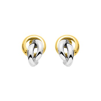 Créoles bicolores Femme - Or 18 Carats