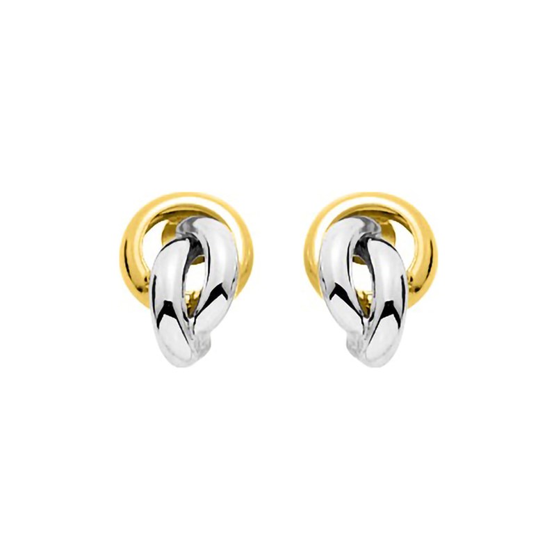 Créoles bicolores Femme - Or 18 Carats